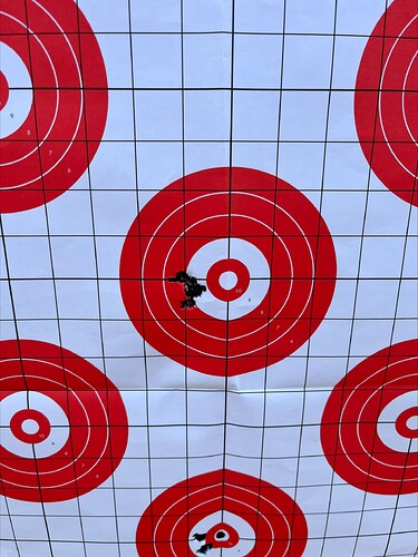 Fierce Carbon Rogue 50 yards 1st 5 shots barrel breakin
